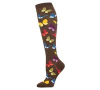 Socksmith Women's 'Wind Beneath Your Wings' Butterfly Design Knee High Socks in Brown | Size: 3-8 Socksmith Brown 3-8