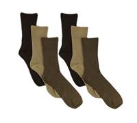 Sockstack 6 Pairs Of Men's Bamboo Loose Wide Top Socks, Super Soft Diabetic Non Elastic Anti Bacterial Socks,UK 6-11 (Light Assorted)