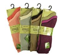 Sockstack 6 Pairs Of Women's Bamboo Socks, Super Soft Extra Fine Anti Bacterial Socks, UK 4-7 (Assorted)
