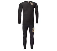 Sockstack Men's Thermal Long Sleeve Top & Pants Set, Baselayer Underwear Set, S M L XL XXL Thermals (Large, Black)