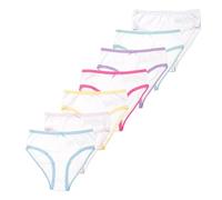 SOCKSVILLE Girls Underwear 100% Cotton Briefs 7 Pack Rich White | Soft Mix | Comfortable, Breathable, Toddlers Kids Girls Knickers Pants | Home, School, Everyday Wear | 2-3, 3-4, 5-6, 7-8 Years Old