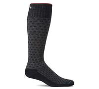 Sockwell Men's Shadow Box Moderate Graduated Compression Socks, Black - L/XL