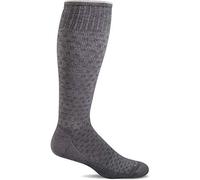 Sockwell Men's Shadow Box Moderate Graduated Compression Socks, Charcoal - L/XL