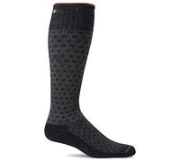 Sockwell Men's Shadow Box Socks, Black, Medium/Large