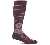 Sockwell Women Circulator - Women's Blackberry Fine Merino Wool/Rayon made from Bamboo size S/M, Blackberry, S/M