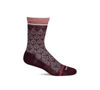 Sockwell Women's Bunion Ease Crew Sock, Cranberry, S-M