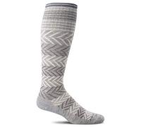 Sockwell Women's Chevron Graduated Compression Socks-Ideal for-Travel-Sports-Nurses-Pregnancy-Reduces Swelling, Grey, Small/Medium