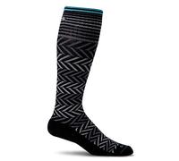 Sockwell Women's Chevron Moderate Graduated Compression Sock, Black - S/M