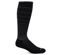 Sockwell Women's Circulator Moderate Graduated Compression Sock, Black Sparkle - S/M
