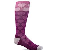 Sockwell Women's Heart Throb Moderate Graduated Compression Sock, Violet - M/L