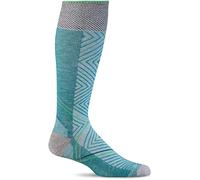 Sockwell Women's Pulse Graduated Compression Socks- Ideal for Running, Biking, Travel, Nurses, Sports, Reduce Muscle Fatigue, Swelling, and Recovery, Medium/Large, Mineral