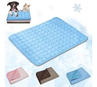 SOCLING Pet Cool Mat,Cat and Dog Cooling Bed,ice Silk Cooling Pet Bed Breathable Washable Dog Sofa Bed,Portable Washable Pet Cooling Blanket, Summer Pet Ice Silk Cooling Pad