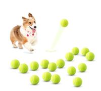 SOCO 16 Pack Small Tennis Balls for Pet Playing Fecth, 2 inch Dog Training Tennis Balls for Mini Size Dogs, Interactive Dog Playing Balls Fits All 2 inch Dog Ball Launchers (2.0'' - 16 Pack)