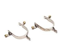 Socobeta 1 Pair Stainless Steel Spurs for Horse Riding, Rotatable Gear Spurs for Cowboys & Equestrian Use