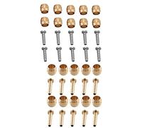 Socobeta 10 Set Bike Brake Olive and Brass Bike Connecting Insert Kit Copper and Stainless Steel Hydraulic Disc Brake Hose Olive Connector Insert Replacement Part Compatible with Shimano(BH90)