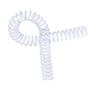 Socobeta 100PCS PVC Spiral Binding Coils 14.3mm for A4 Documents with 48 Teeth and 360° Page Rotation (White)