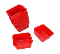 Socobeta 10PCS Hanging Chicken Feeder Bowls Durable Plastic Waterer for Poultry and Small Pets 12.5 X 9.5 X 6cm