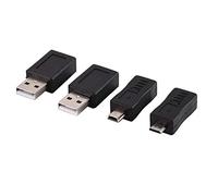 Socobeta 12 Pcs Adapter USB2.0 Converters Connectors OTG Micro Mini USB2.0 Male to Female Adapter