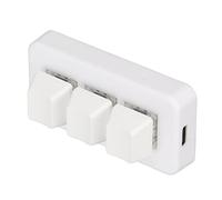 Socobeta 1pcs 3 Key Keypad, RGB Backlit Programmable Macro Keypad with USB Interface and Plug and Play, Mini 3 Key Mechanical Keyboard for Computer (White)