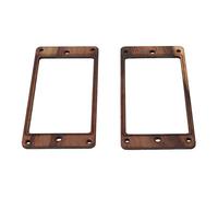 Socobeta 2 Pcs Guitar Pickup Rings, Eco-Friendly Rosewood Flat Frame with
