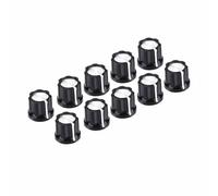 Socobeta 20PCS Secure Fit Potentiometer Knobs for Guitars and Basses Volume Control D Shape Aluminum Plastic