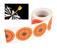 Socobeta 250PCS 2inch Splatter Target Stickers Roll, Adhesive Reactive Targets Paper with Fluorescent Orange for Hunting, Shooting, BB Gun, Airsoft, Air Rifle