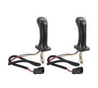 Socobeta 2Pcs 3 Button Mini Excavator Joystick Handles, 6 Pin Aluminum Alloy Joystick Lever Kit Handle for Excavators, Suitable for DH DX150 215 225 300 370 9C
