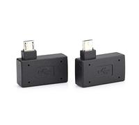 Socobeta 2Pcs 90 Degree USB 2 0 OTG Host Adapter Female to Male Micro OTG Power Supply Port 90 Degree Left 90 Right Angled