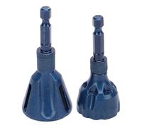 Socobeta 2PCS Tungsten Steel Hex Shank Chamfer Tool Thread Burr Remover Deburring Drill Bit 3-20mm 5-25mm for Various Materials