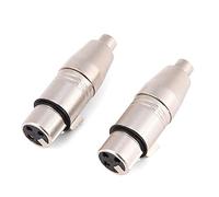 Socobeta 2Pcs XLR to Adapter XLR 3 Pin Female to Female Audio Microphone Mic Connector