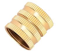 Socobeta 3/4" Brass Hose Tap Connector Professional Threaded Adaptor with Gasket for Easy Installation Replacement Valve Connector for Garden Hoses