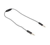 Socobeta 3.5mm Bidirectional Recording Cable with Noise Reduction for IOS Sound Transfer Plugging and Unplugging for Live Marketing Electronic Instrument Recording (50cm)