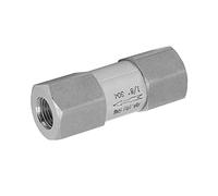 Socobeta 304 Stainless Steel Hex Split Check Valve BSPP One Way Valve for High Temperature Pressure Endurance (1/8")