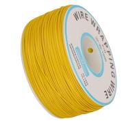 Socobeta 30AWG Tin Plated Copper Cable, Insulation 1 Roll Wire-wrapping Single Wire Strand for Breadboard for Motherboard with Plastic Spool (Yellow)