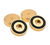 Socobeta 4 Pcs 40 * 10mm Amplifier Pad Aluminium Alloy Speaker Stand Feet Anodizing Sand Blasting Amplifier Feet(Gold)