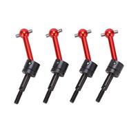 Socobeta 4Pcs Aluminum Alloy CVD Drive Shaft for TT02 1/10 RC Car Upgrade Parts 70mm Universal Drive Shaft for RC Car Model (Red)