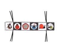 Socobeta 4Styles Baby Cloth Book, Early Educational Soft Book with Funny Mirror for Infant Brain Development Hand Eye Coordination Crib Toy (Bee)