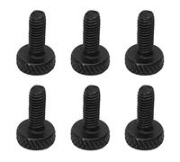 Socobeta 6 Pcs Tremolo Bridge Fine Tuner Screws Iron M4 Tremolo Bridge String Locking Screw for Electric Guitar (Black)