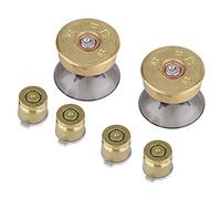 Socobeta 6Pcs Game Bullet Button Replacement Gold Metal Bullet Buttons and Thumbstick Mod Kit for PS4 Controller