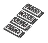 Socobeta 7 Segments Clock Module, 5V Accurate Wiring PCB Board Plug and Play 4 Digit Digital LED Display Tube 0.56in for DIY (Red MRA041D)