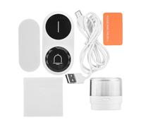Socobeta Adjustable Wireless Doorbell LED Flash 26 Ringtones for Home Classroom IP64