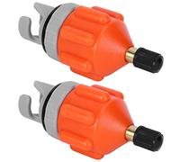 Socobeta Air Pump Inflator Adapter Heads Lightweight for Surfboard Paddle Board Canoeing, Strong Structure for Outdoor Sports, Made of Reinforced Nylon, 2Pcs for Rowing, Kayaking (Orange)