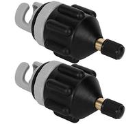 Socobeta Air Pump Inflator Adapter Heads Lightweight for Surfboard Paddle Board Canoeing, Strong Structure for Outdoor Sports, Made of Reinforced Nylon, 2Pcs for Rowing, Kayaking (Black)