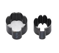 Socobeta Alloy Steel Chinese Cabbage Shape Leather Cutting Dies for Clean and Neat Cuts, 2PCS Manual Punching Die Tool 51mm 43mm Height for Craft Enthusiasts