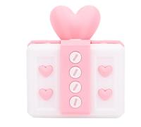 Socobeta Annoying Gift Box with Screws Novelty 3D Printed Prank Gift Container for Xmas Birthday Office Decor for Pranksters PLA 3.94in (Pink White)