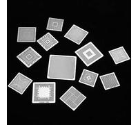 Socobeta BGA Rework Net Stencils Durable Steel Template Mesh for Communication Main Board 33pcs Silver