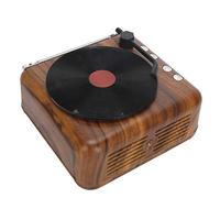 Socobeta Bluetooth Speaker Portable Mini Retro Record Player High Definition Subwoofer Voice Box Retro Record Player for Party Travel Consumer Electronics