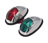Socobeta Boat Navigation Lights Red Green LED for Marine Use SS316 Stainless Steel 2NM Visibility 1 Pair