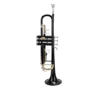 Socobeta Brass Wind Instrument Sl b Standard Trumpet Kit Double Bar Support for Beginner Students and Cleaning Set (Black Gold Color)