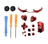 Socobeta Button Kit Replacement Colorful Game Controller Button Repair Part with Screwdriver(Red)